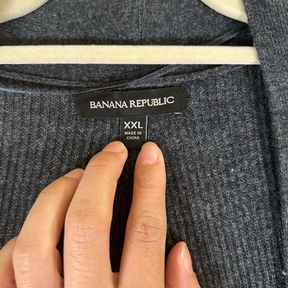 Banana Republic cozy ribbed merino wool blend open cardigan - Picture 2 of 9